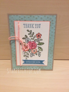 So Very Grateful stamp set colored with markers and blender pen