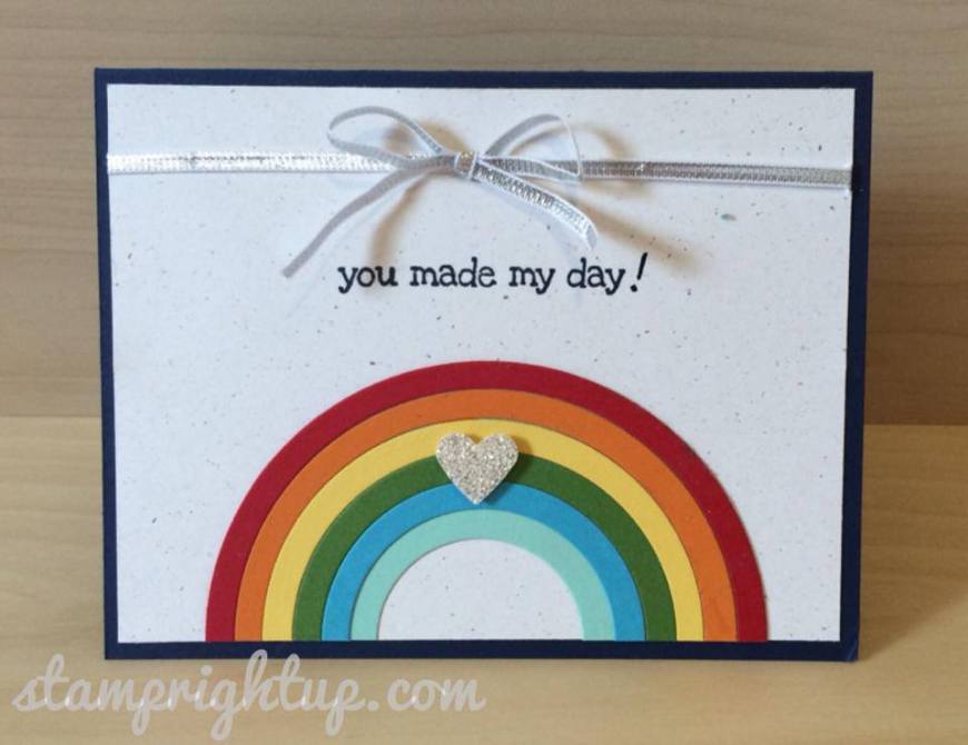 Rainbow Circle Framelit Card by Wendie Bee of Stamp Right Up