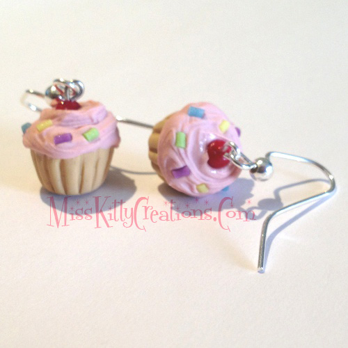 Scented Cupcake Earrings by Miss Kitty Creations